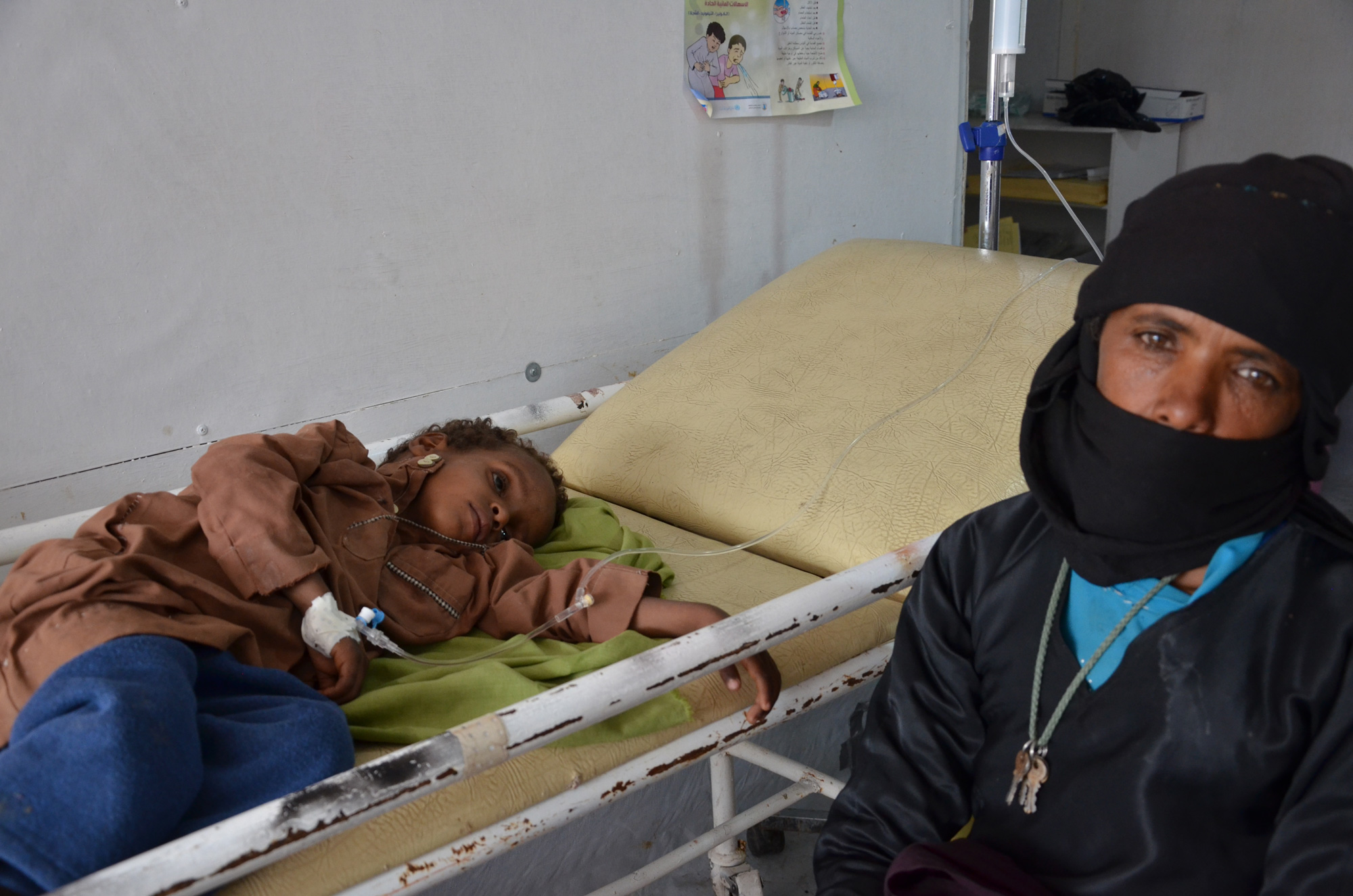 Yehya Abdullah, four years old, from Osman valley, an hour and half away MSF cholera treatment centre in Khamer. 