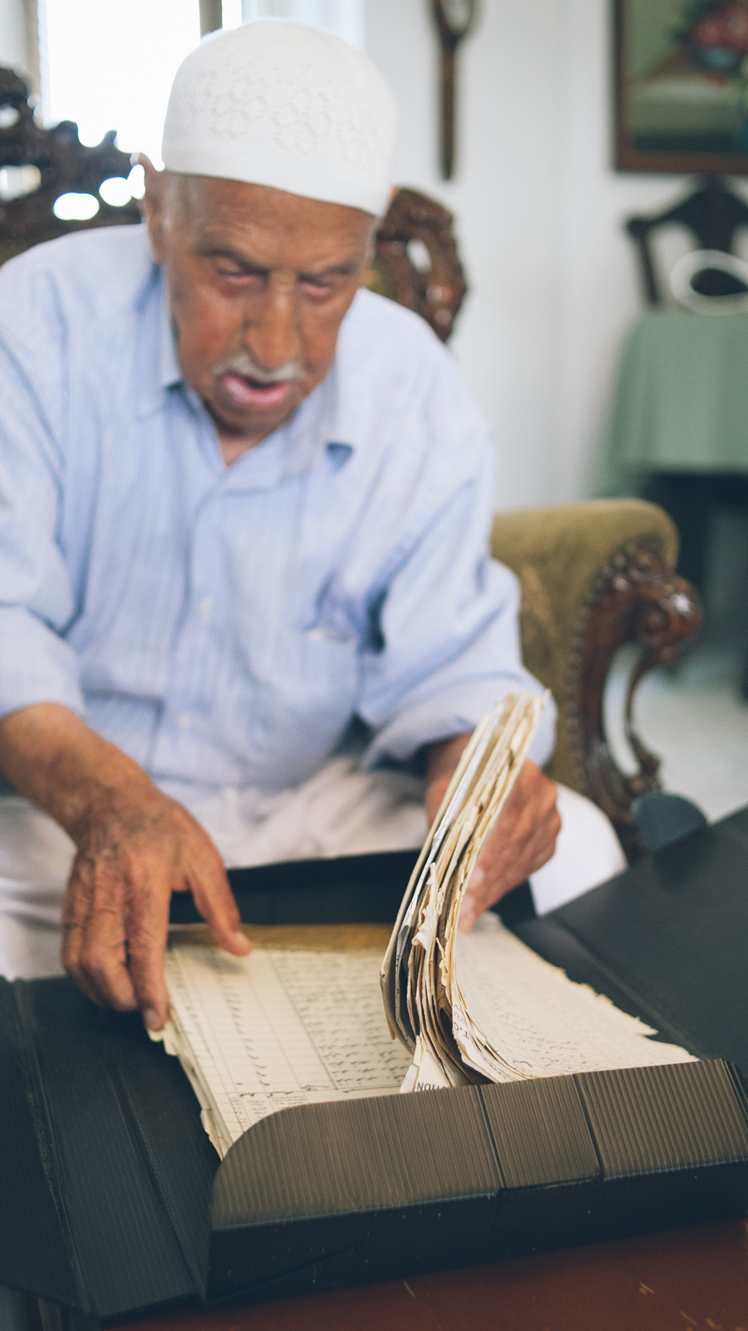 90-year-old Abu Mahmud al-Abasi, district mayor of Silwan
