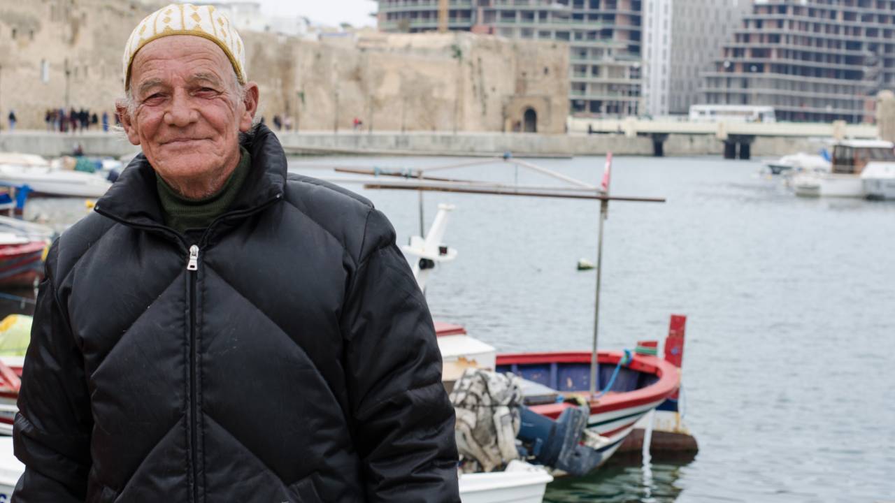 Hamdi Jaziri has been a fisherman in Bizerte for nearly 50 years.