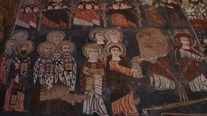 Frescoes in the Syrian monastery Deir Mar Musa