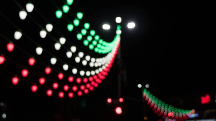 Lichterkette in der iranischen Stadt Esfahan