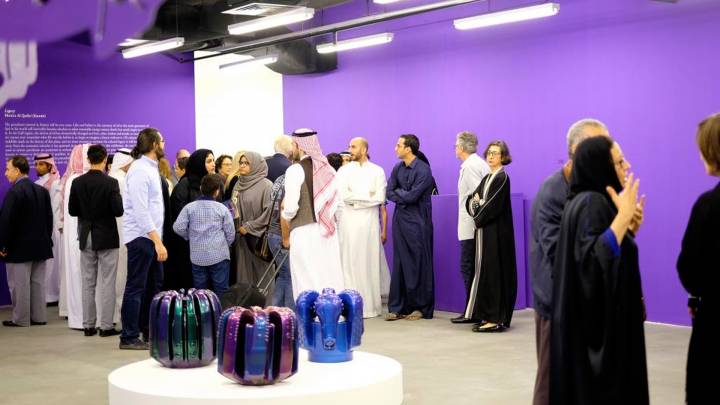 Exhibition opening in the gallery Athr in Jeddah. 