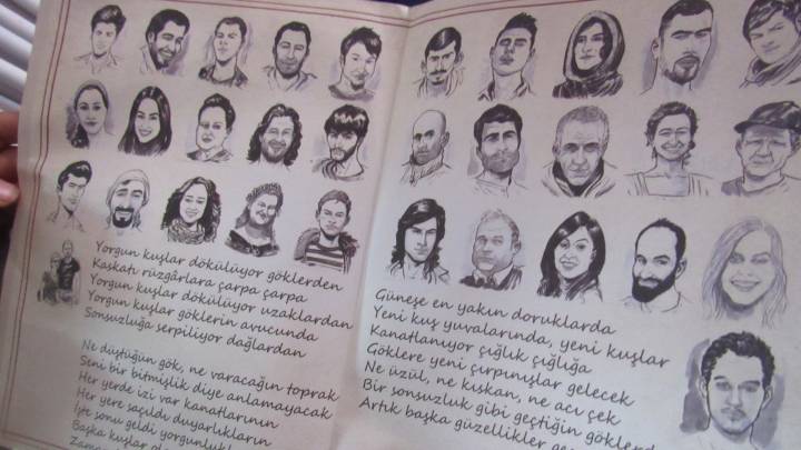 Sketches of those who died in Suruç appeared in Ozgur Genclik