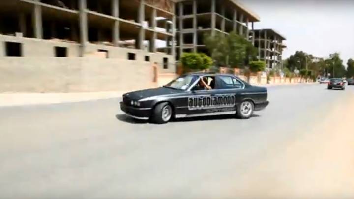 A drift race in Benghazi. 