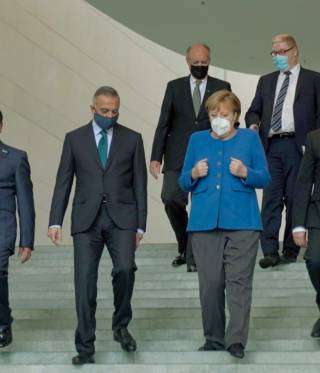 Mustafa Al-Kadhimi trifft Angela Merkel