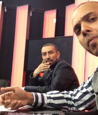 Mohammad Al-Zway and Ragab Benghuzzi in the Al Aesema station in Tripoli in 2013. They have since left Libya over concerns about their safety. 