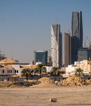 Eine Baustelle in der saudischen Hauptstadt Riad