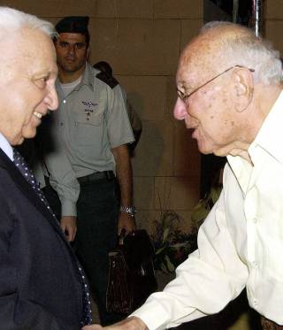 Ariel Sharon mit Meir Amit