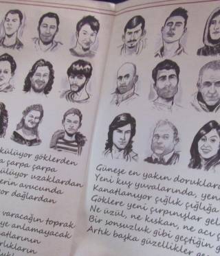 Sketches of those who died in Suruç appeared in Ozgur Genclik