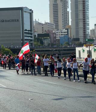 Organisation der Proteste im Libanon 