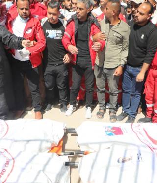 Angriff auf Rettungssanitäter in Gaza Angriff auf Rettungssanitäter in Gaza