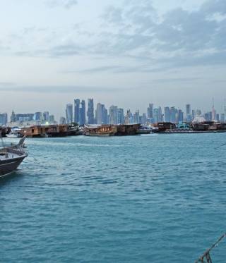 Ansicht der Skyline von Doha